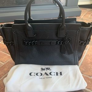 Coach Swagger black pebble leather